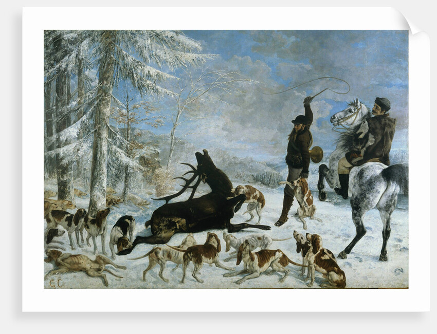 The kill of deer (LHallali au cerf), ca 1867 by Anonymous