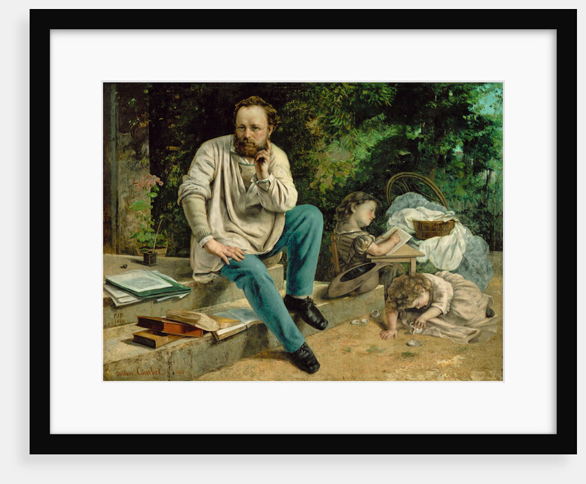 Pierre-Joseph Proudhon and his children, 1865 by Anonymous