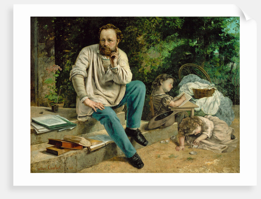 Pierre-Joseph Proudhon and his children, 1865 by Anonymous