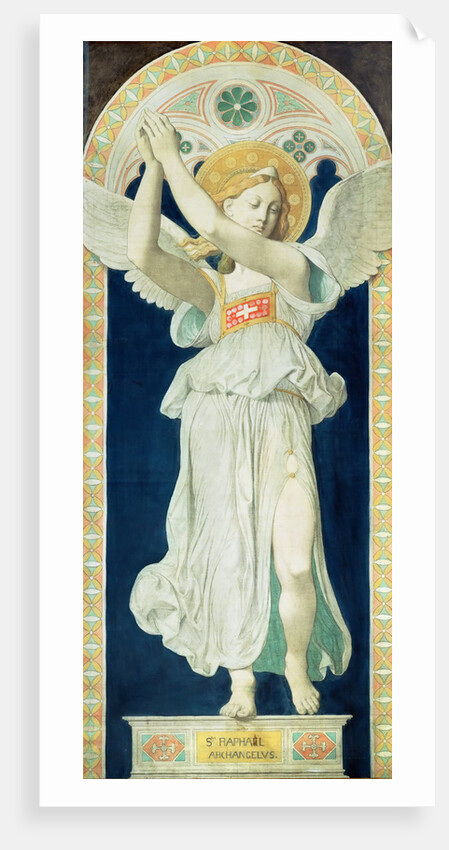 The Archangel Raphael. Cardboard for the windows of the Chapel of St. Ferdinand, 1842 by Anonymous