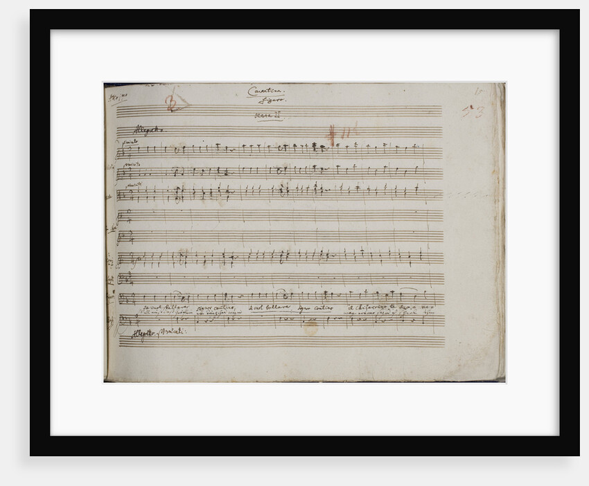 The autograph manuscript: Le nozze di Figaro, Opera buffa in four acts, 1785 by Anonymous