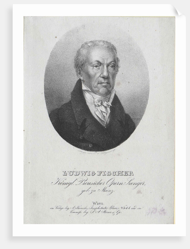 Portrait of the opera singer Ludwig Fischer, by Anonymous