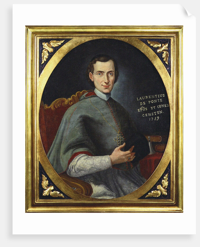 Portrait of the opera librettist and poet Lorenzo Da Ponte as Bishop, 1759 by Anonymous