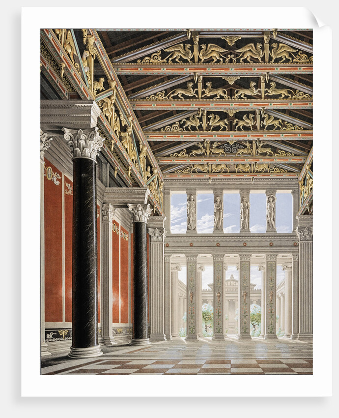 The Orianda Palace in the Crimea. Interior Perspective of the Great Hall, 1846 by Anonymous