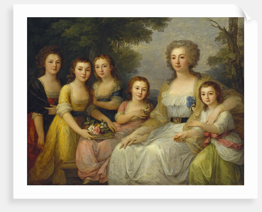 Portrait of Countess Anna Stepanovna Protasova with her Nices, 1788 by Anonymous