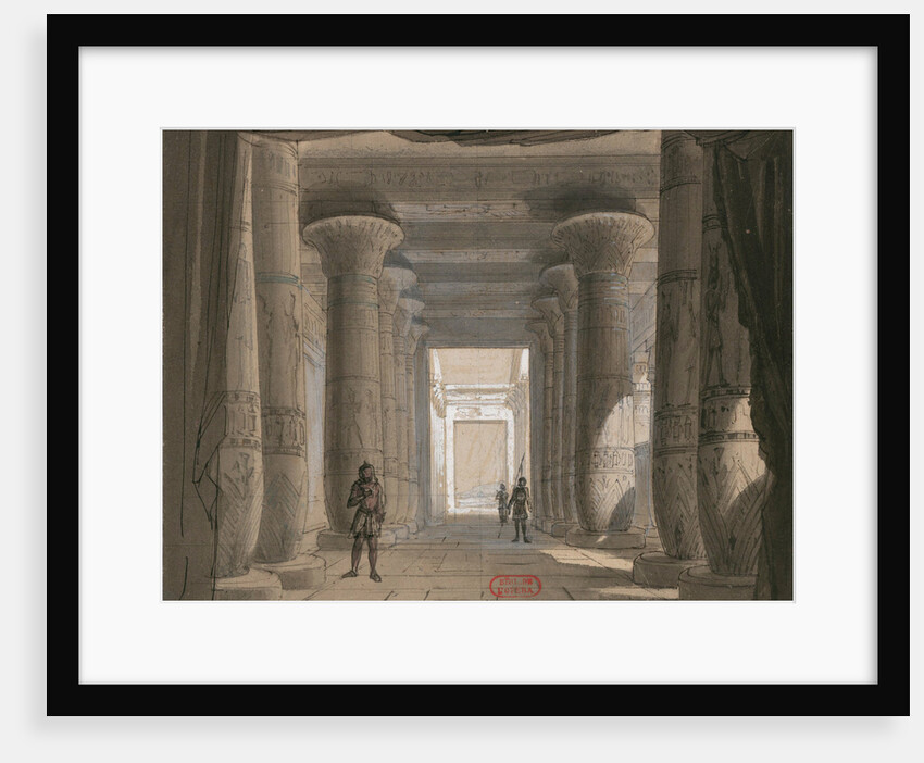 Set design for opera Aida by Giuseppe Verdi. Théâtre de lOpéra, Cairo, 1871 by Anonymous