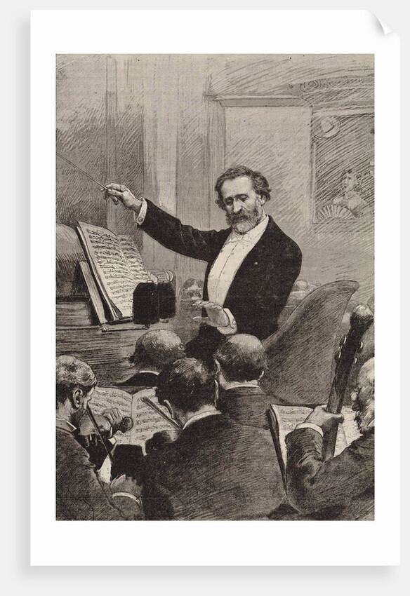 Giuseppe Verdi conducting the Paris Opera premiere of Aida at the Palais Garnier on 22 March 1880, 1 by Anonymous