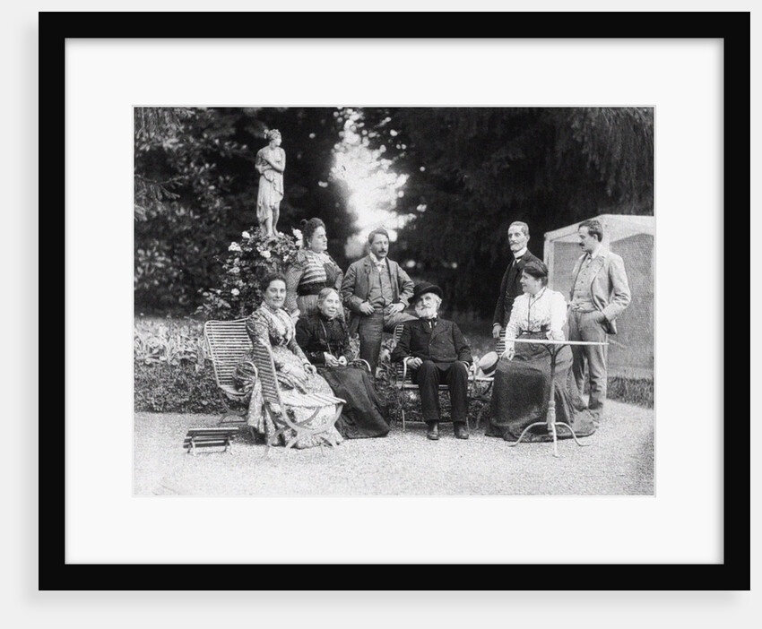 Giuseppe Verdi, his wife Giuseppina Strepponi (on his right), his adopted daughter Maria Carrara Ver by Anonymous