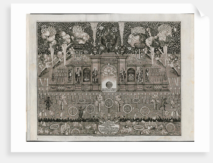 Fireworks for Charles VI on October 1, 1731 in Braunschweig, 1731 by Anonymous