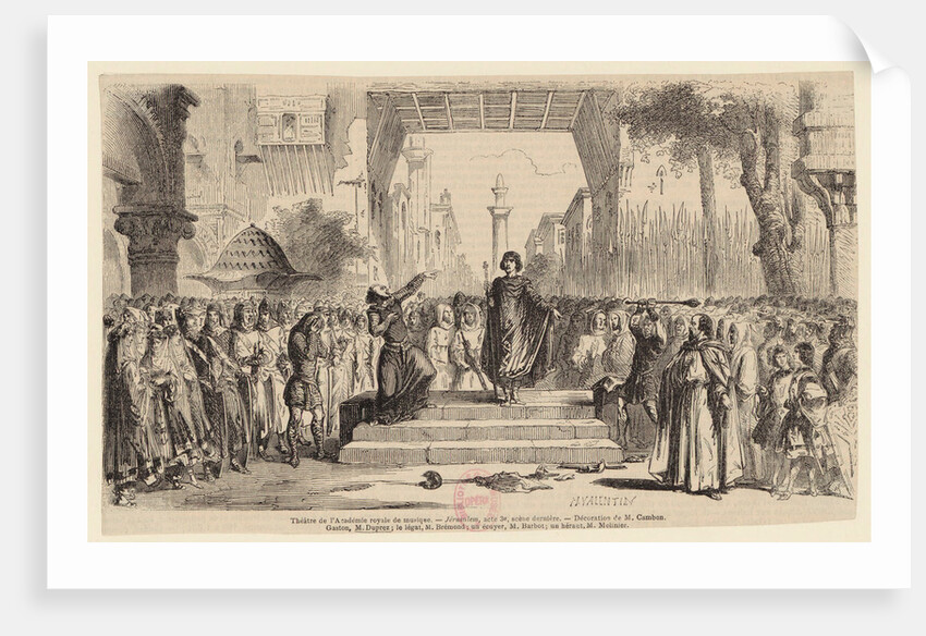 Opera Jérusalem by Giuseppe Verdi, on 26 November 1847 by the Paris Opera at the Salle Le Peletier ( by Anonymous