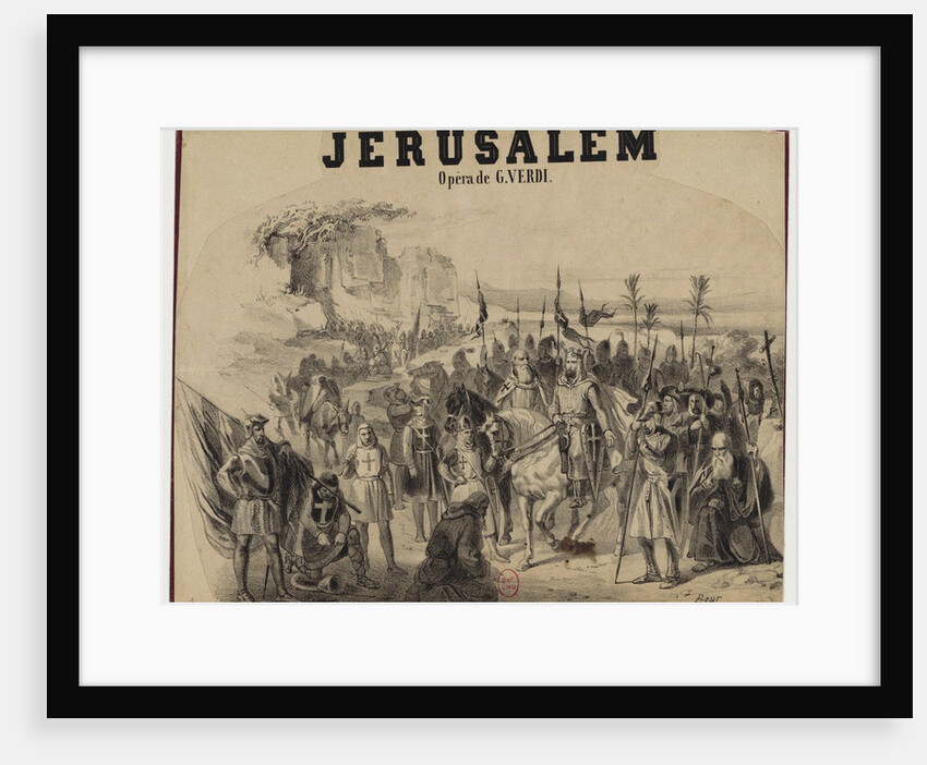 Opera Jérusalem by Giuseppe Verdi, on 26 November 1847 by the Paris Opera at the Salle Le Peletier ( by Anonymous