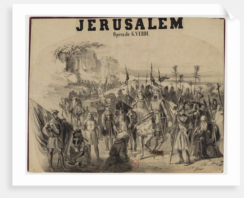 Opera Jérusalem by Giuseppe Verdi, on 26 November 1847 by the Paris Opera at the Salle Le Peletier ( by Anonymous