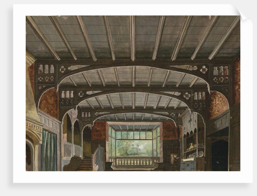 Set design for the Opera Falstaff by Giuseppe Verdi, Mariinsky Theatre in Saint Petersburg, 29.01.18 by Anonymous