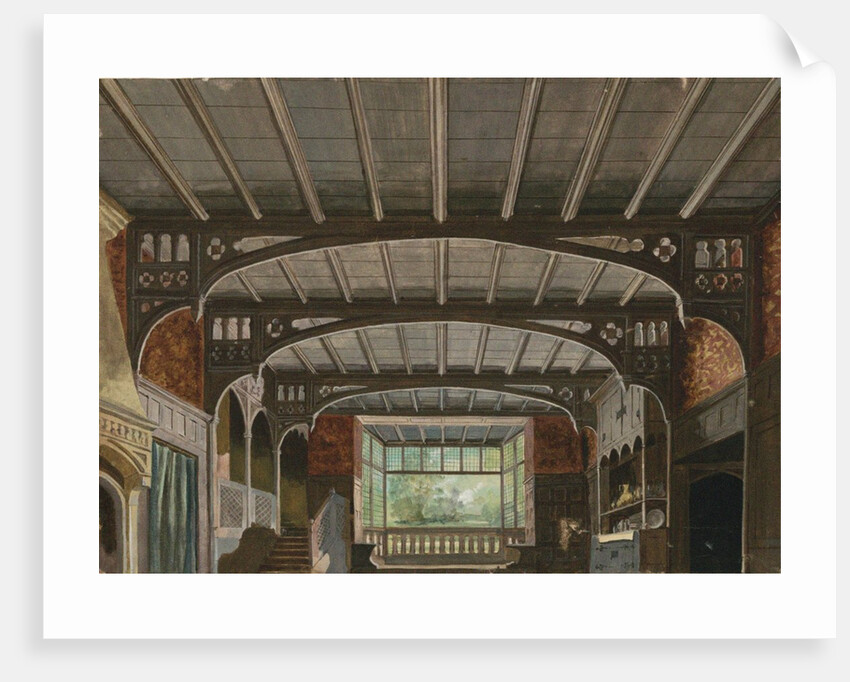 Set design for the Opera Falstaff by Giuseppe Verdi, Mariinsky Theatre in Saint Petersburg, 29.01.18 by Anonymous