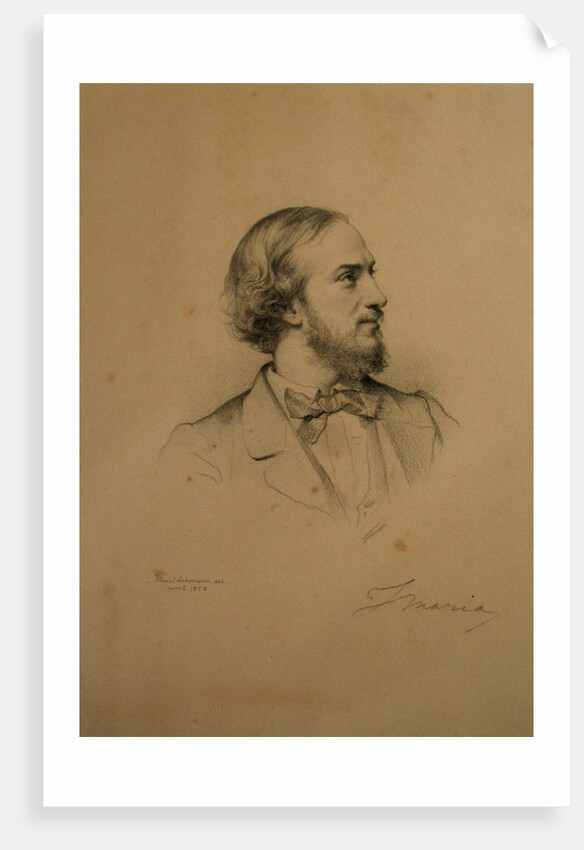 Portrait of the tenor Giovanni Matteo Mario, 1858 by Anonymous
