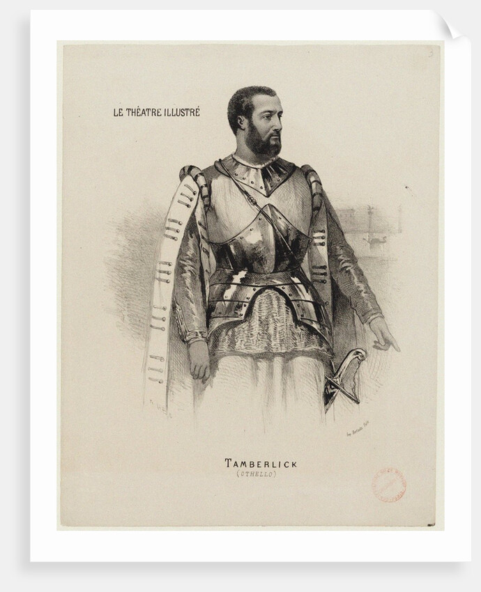 Enrico Tamberlik as Otello in opera Otello by Giuseppe Verdi, 1868-1870 by Anonymous