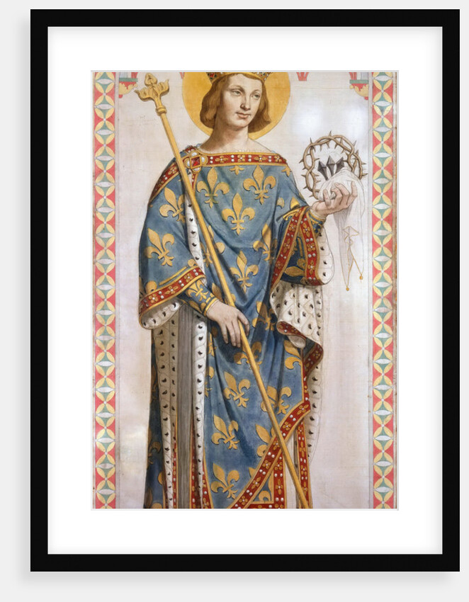 Saint Louis IX of France. Cardboard for the windows of the Chapel of St. Ferdinand, 1842 by Anonymous