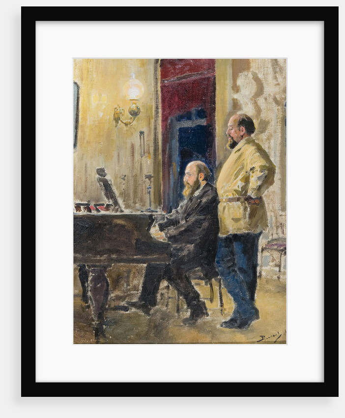 Pyotr Antonovich Spiro at piano and Savva Mamontov, 1882 by Anonymous