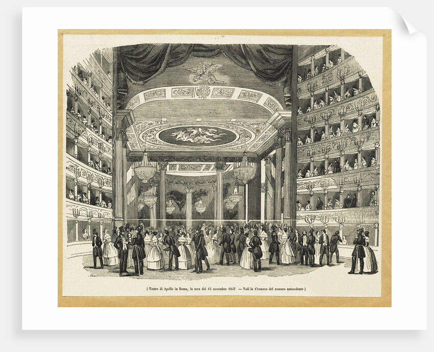 Teatro Apollo, Rome, on the evening of November 15, 1847, by Anonymous