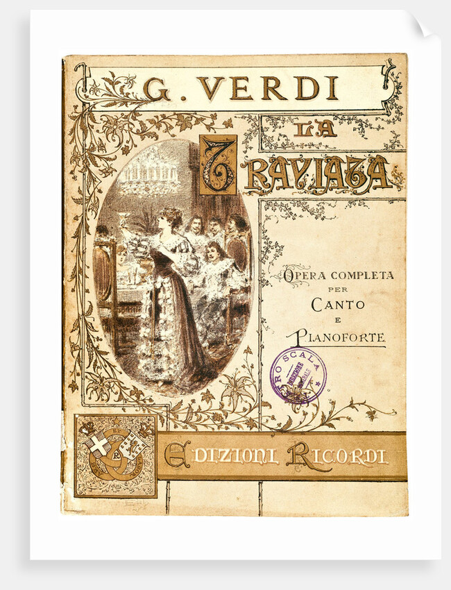 Cover of the vocal score of opera La Traviata by Giuseppe Verdi, 1853 by Anonymous