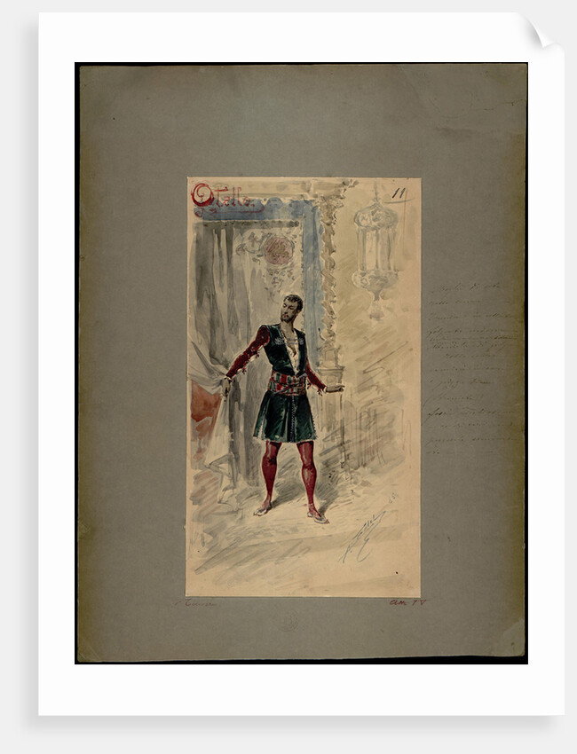 Costume design for the opera Otello by Giuseppe Verdi, world premiere, La Scala, 5 February 1887, 18 by Anonymous