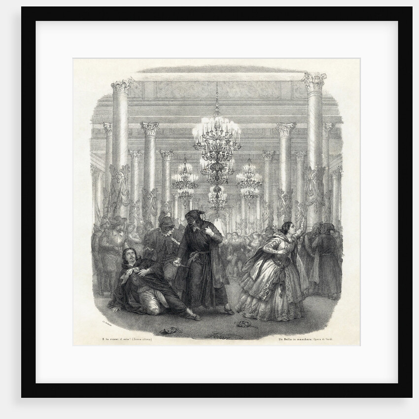 Frontispiece of the vocal score of opera Un Ballo in maschera by Giuseppe Verdi, 1860 by Anonymous