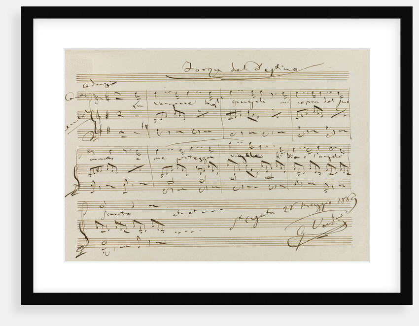 Musical quotation from La forza del destino, St Agata, 28 May 1869, 1869 by Anonymous