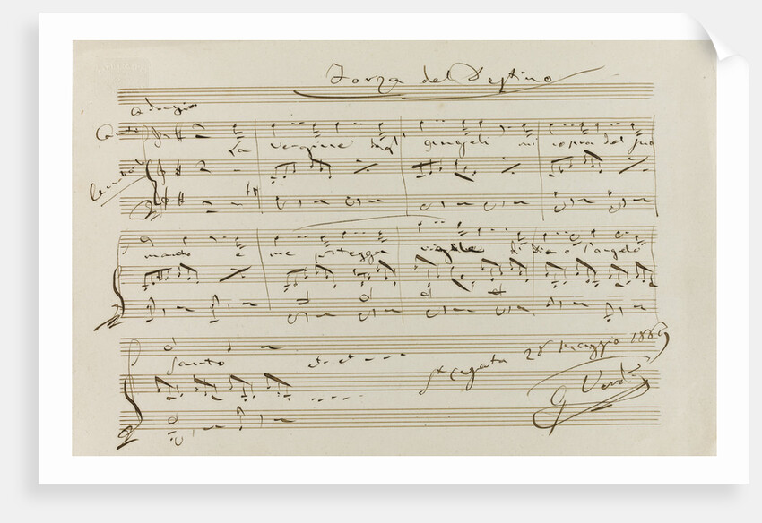 Musical quotation from La forza del destino, St Agata, 28 May 1869, 1869 by Anonymous