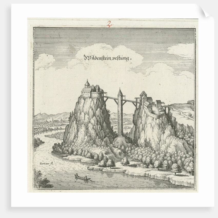 Wildenstein castle. Topographia Sueaviae, 1643 by Anonymous