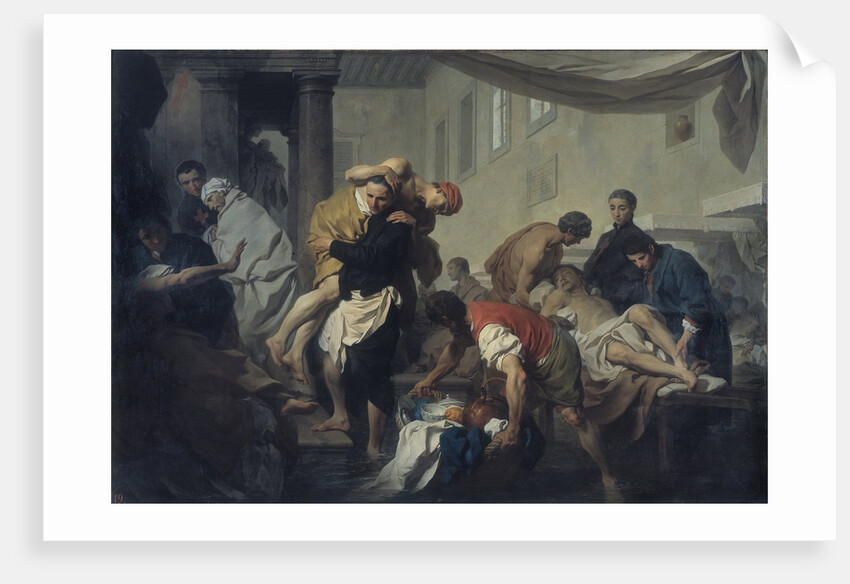 Saint Camillus de Lellis saves the sick of the Ospedale di Santo Spirito in Sassia during the floodi by Anonymous