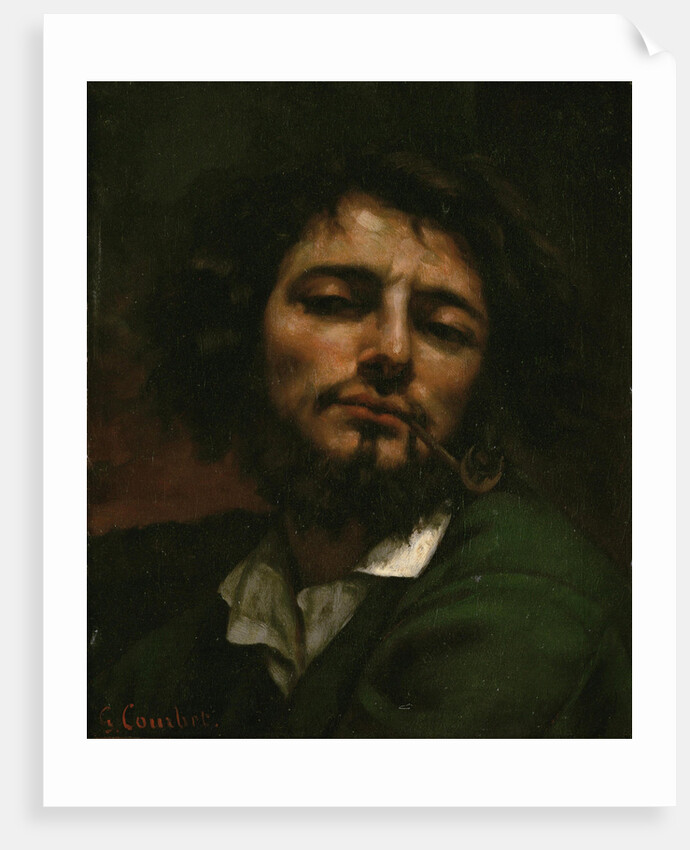 Self-Portrait with Pipe (LHomme a la pipe), 1849 by Anonymous