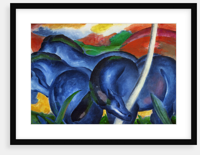 The Large Blue Horses, 1911 by Anonymous