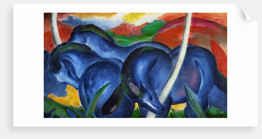 The Large Blue Horses, 1911 by Anonymous