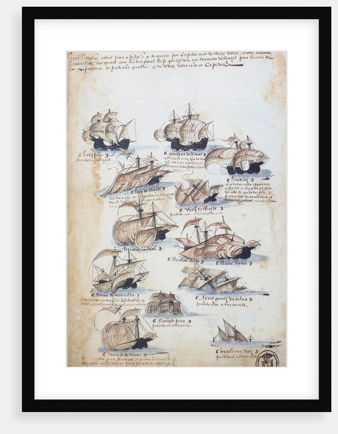The fleet of Pedro Álvares Cabral in 1500 by Anonymous