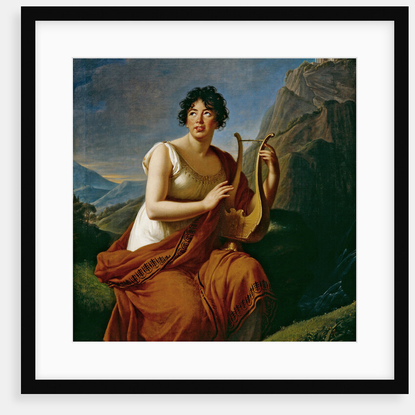 Portrait of the author Baronne Anne Louise Germaine de Staël as Corinne on Cape Misenum, by Anonymous