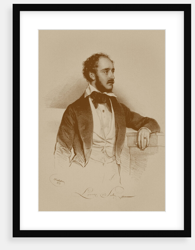 Portrait of the opera singer Lorenzo Salvi, 1839 by Anonymous