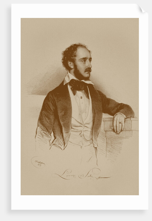 Portrait of the opera singer Lorenzo Salvi, 1839 by Anonymous