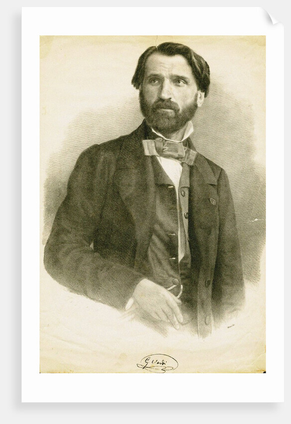 Portrait of the Composer Giuseppe Verdi, c. 1840 by Anonymous