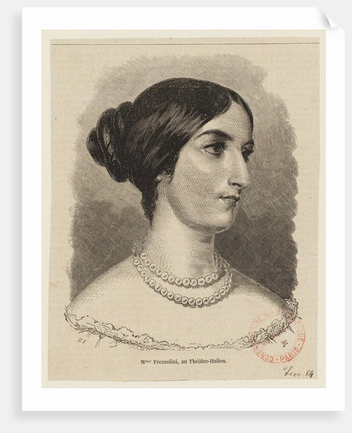 Portrait of the operatic soprano Erminia Frezzolini, 1840s by Anonymous
