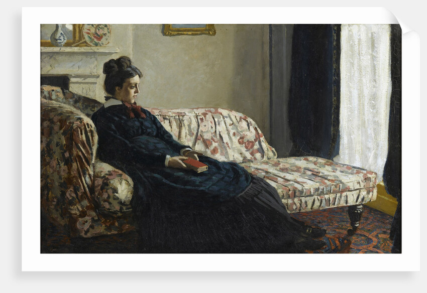 Méditation. Madame Monet au canapé, c. 1871 by Anonymous