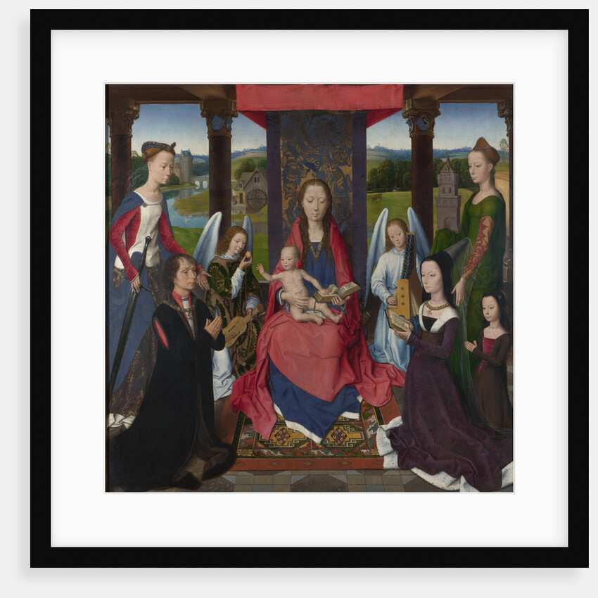 The Virgin and Child with Saints and Donors (The Donne Triptych). The central panel, ca 1478 by Anonymous