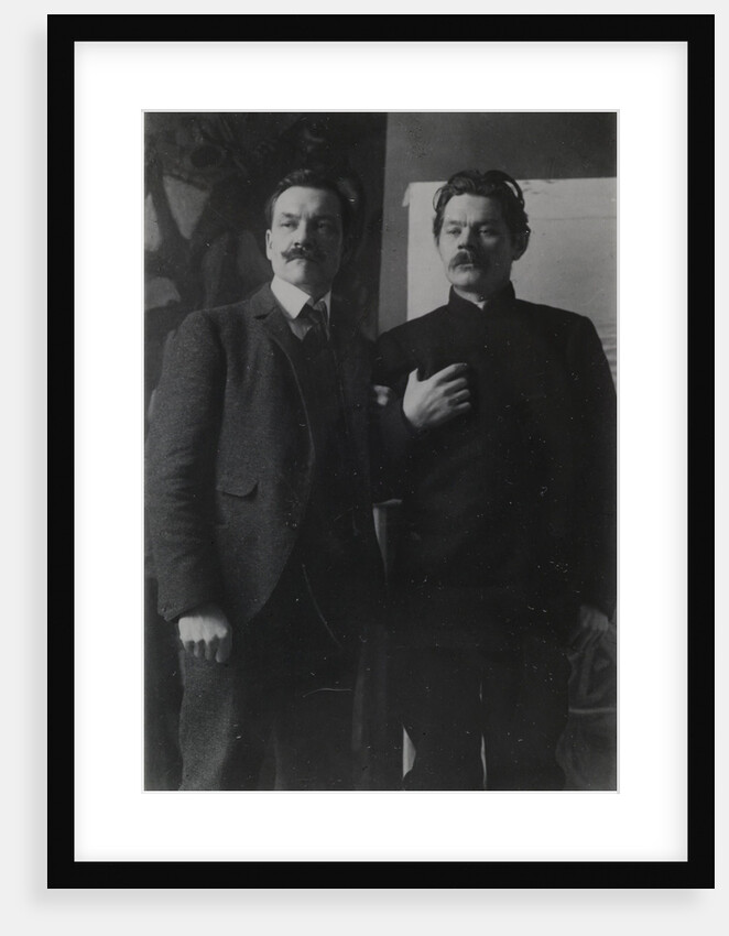Akseli Gallen-Kallela and Maxim Gorky in Helsinki, c. 1905 by Anonymous