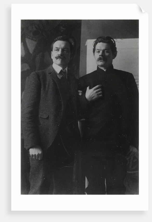 Akseli Gallen-Kallela and Maxim Gorky in Helsinki, c. 1905 by Anonymous