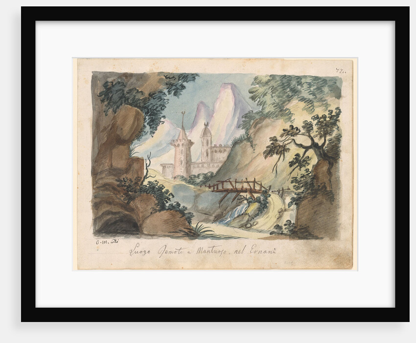 Set design for the Opera Ernani by Giuseppe Verdi by Anonymous