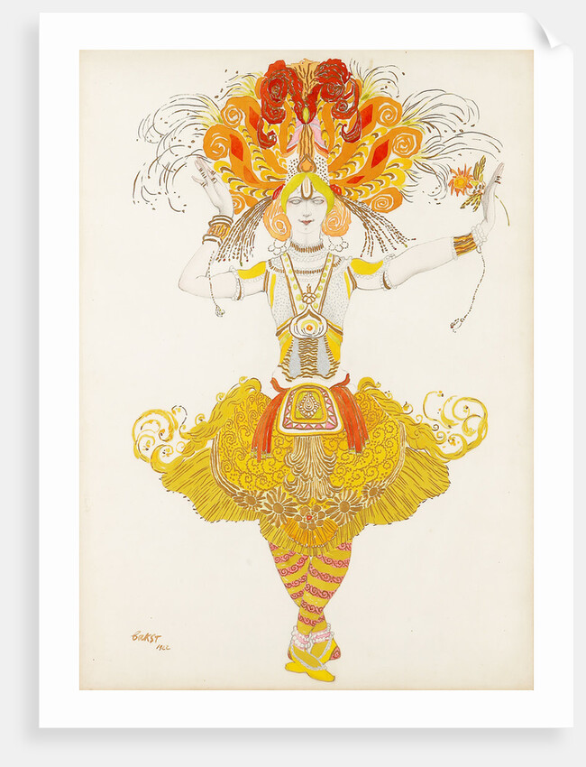 Costume design for the ballet The Firebird (Loiseau de feu) by I. Stravinsky, 1922 by Anonymous