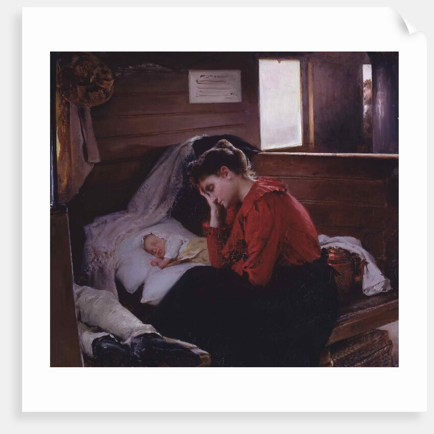 In A Railway Carriage, 1893 by Anonymous