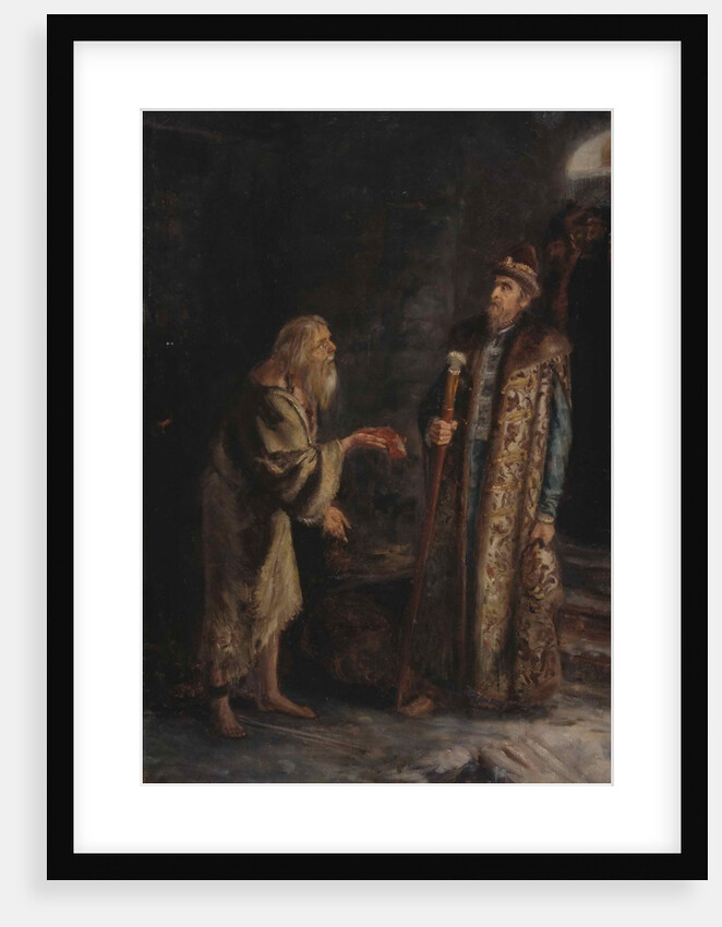 Blessed Nicholas, the Fool for Christ of Pskov and Tsar Ivan IV the Terrible, 1899 by Anonymous