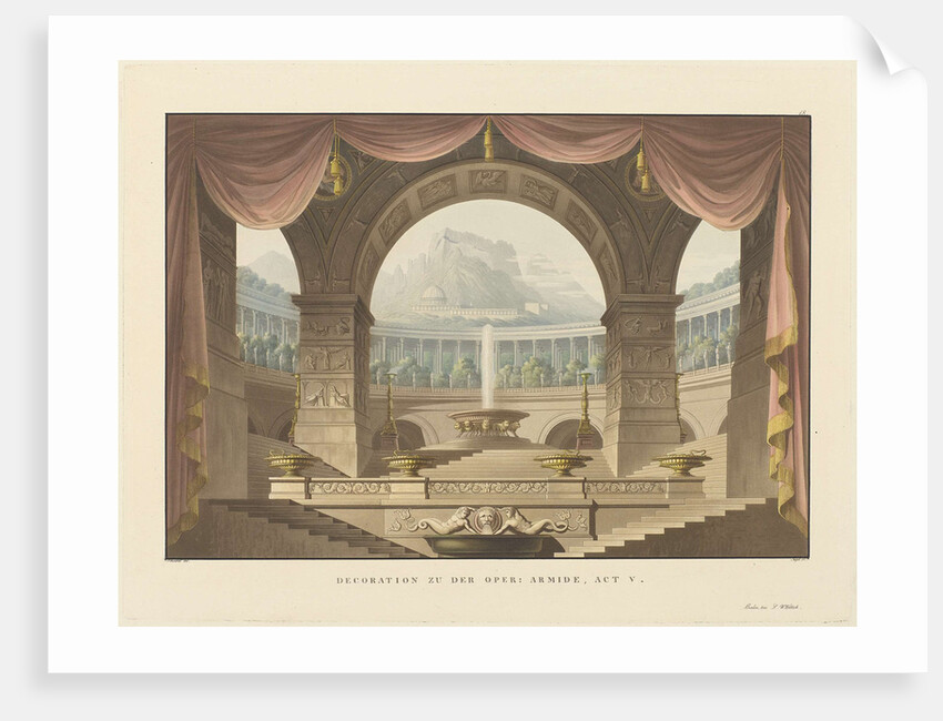 Set design for the Opera Armide by Christoph Willibald Gluck, 1824 by Anonymous
