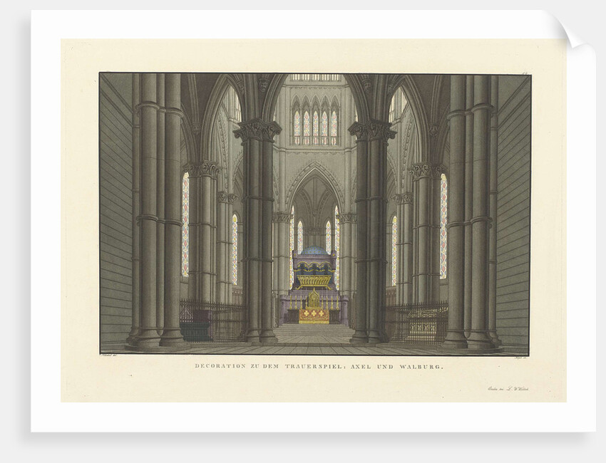 Stage design for the tragedy The Bride of Messina by Friedrich Schiller, 1824 by Anonymous