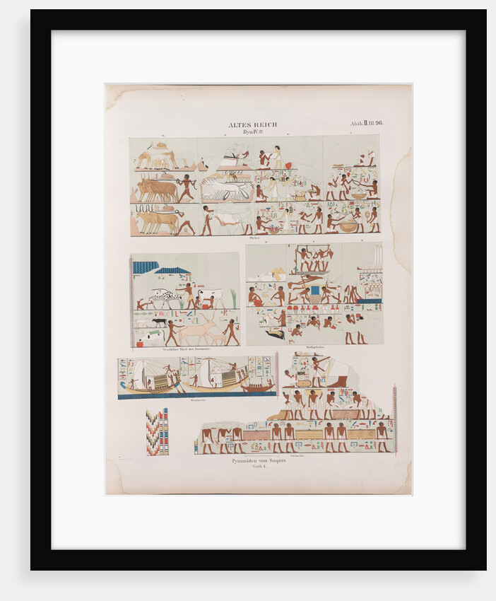 Old Kingdom. Fourth Dynasty. Pyramids at Saqqara. Monuments from Egypt and Ethiopia, ca. 1849 by Anonymous